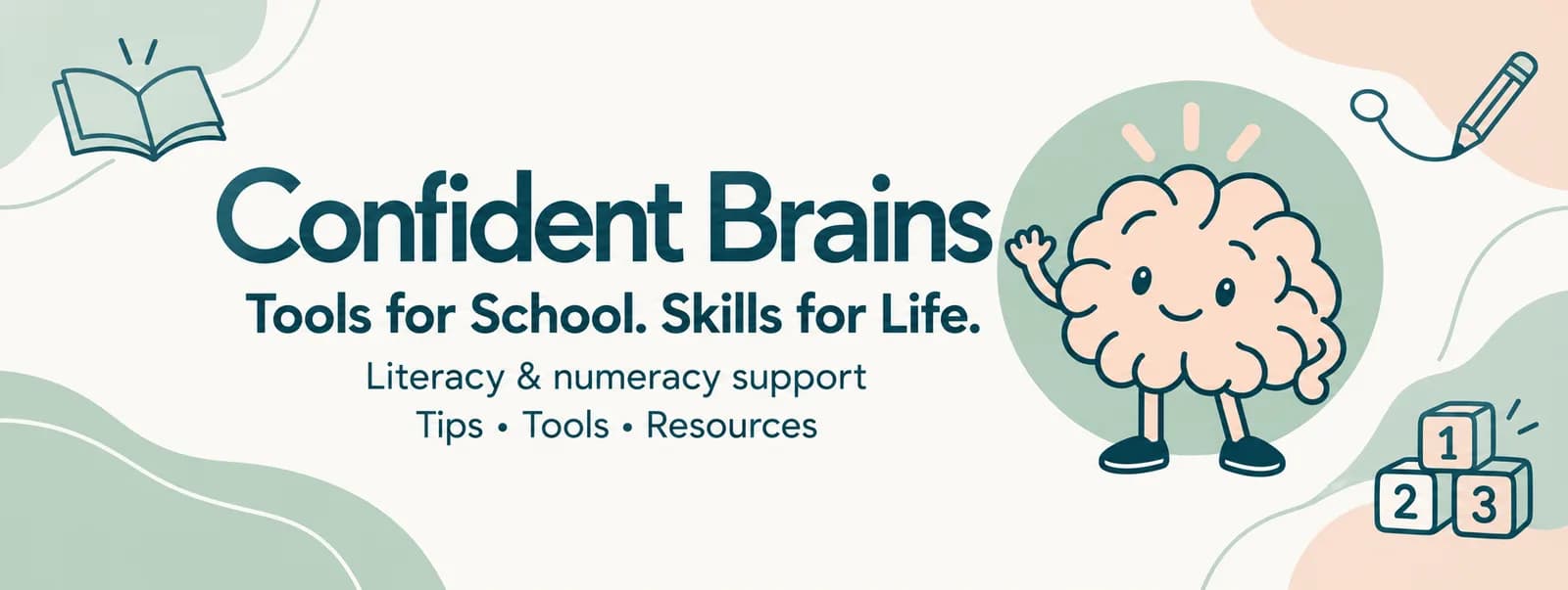 Confident Brains learning support banner